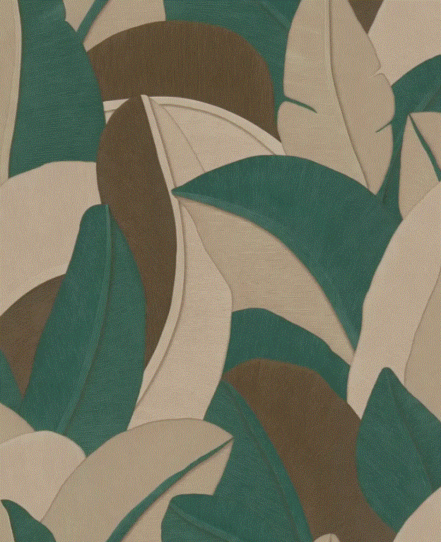Wallpaper jungle design col. brown/green