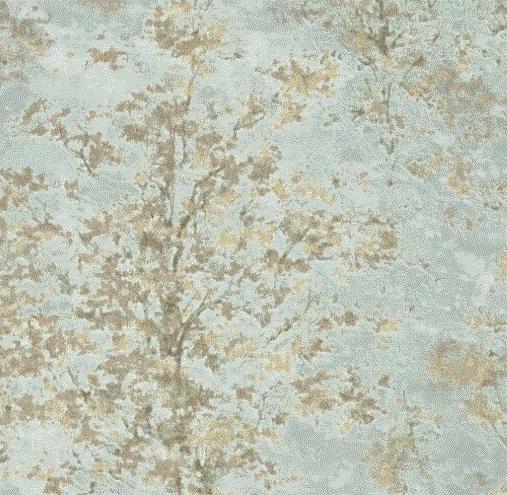 Wallpaper floral design col. green/grey