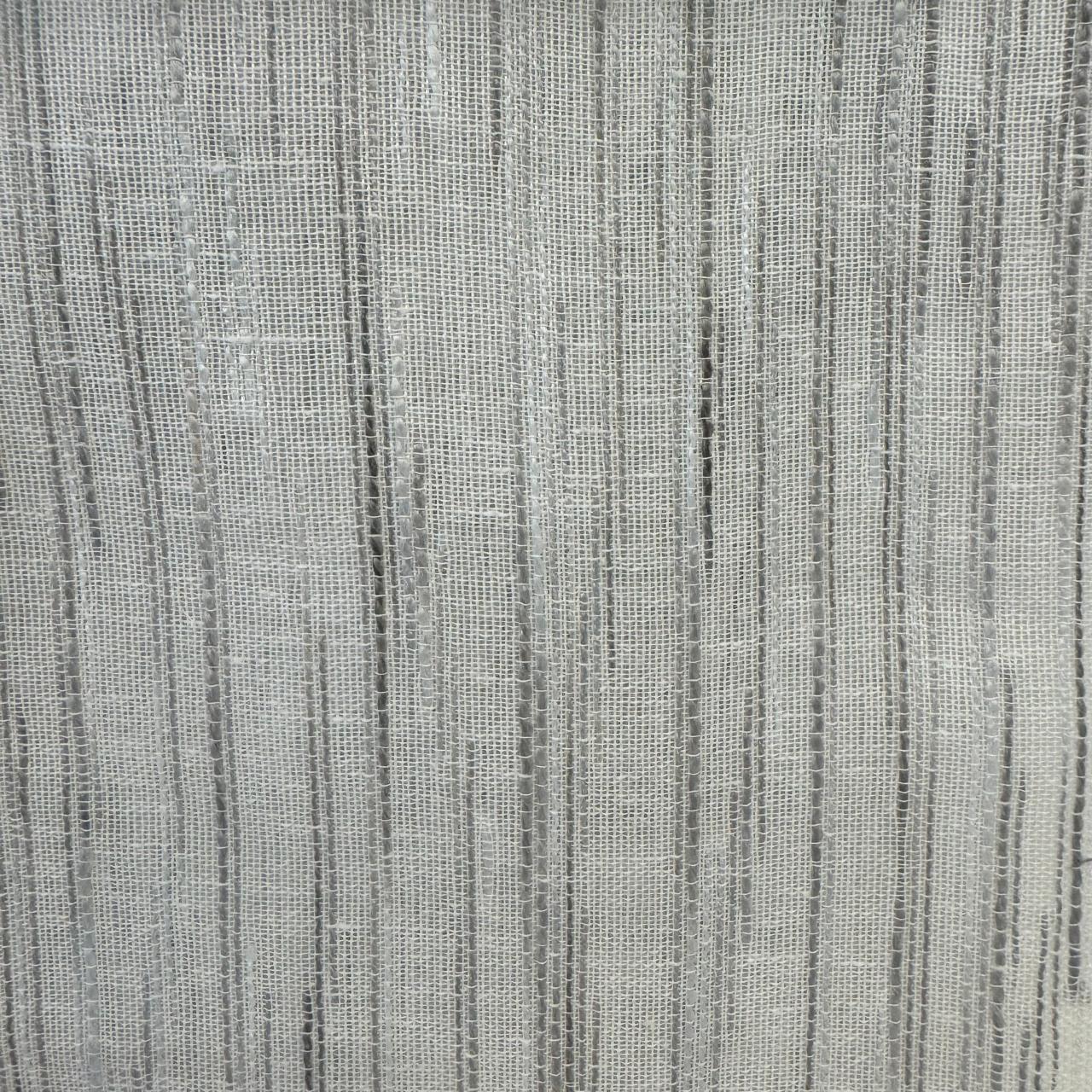 Sheer plain col. grey/white (double width)