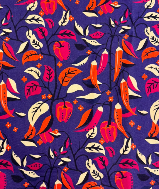 Fabric vegetables design col. multicolor (single width)