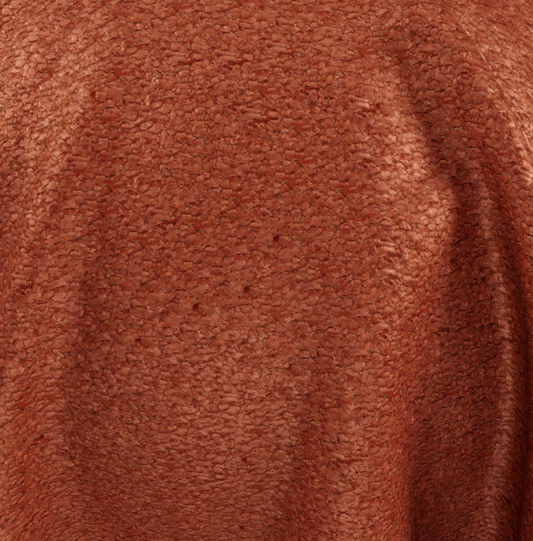 (FR)Plain chenille col. brown (single width)