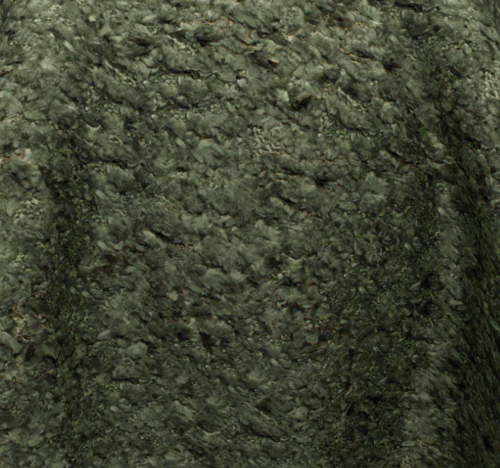 (FR)Plain chenille col. green (single width)