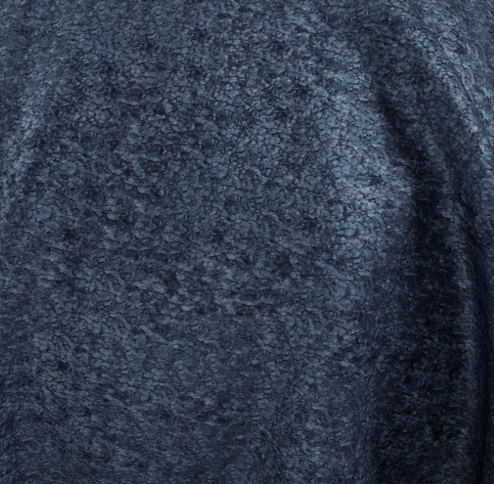 (FR)Plain chenille col. dark blue (single width)