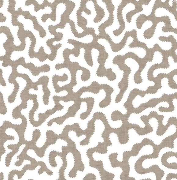 Outdoor fabric worm design col. brown/white (single width)