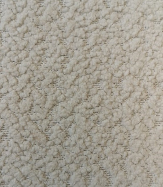 Fabric boucle col.white (single width)