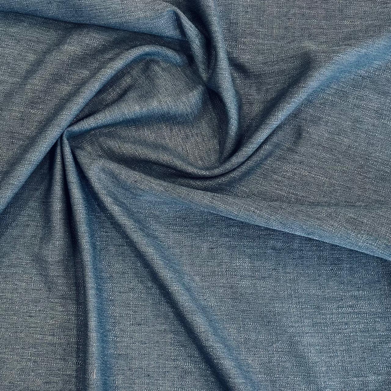 Curtain plain col. dark blue (double width)