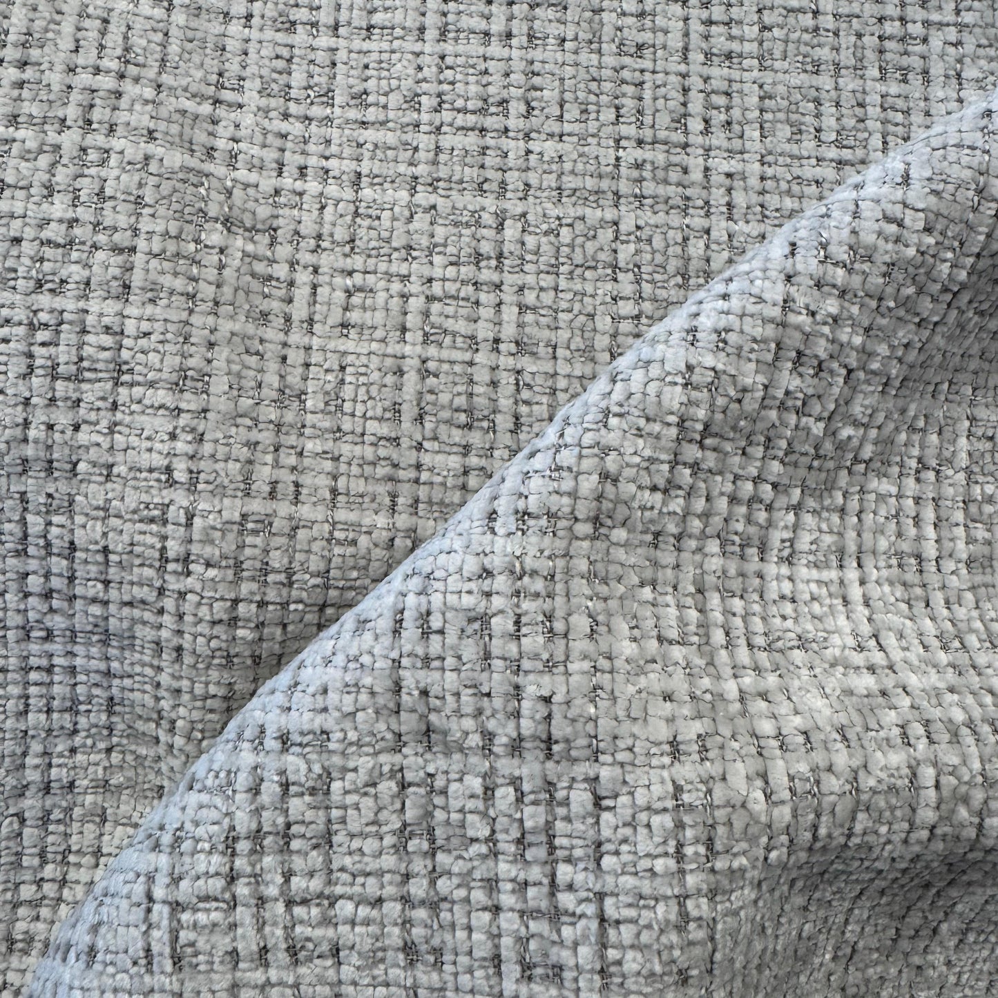 Fabric boucle plain col. grey (single width)