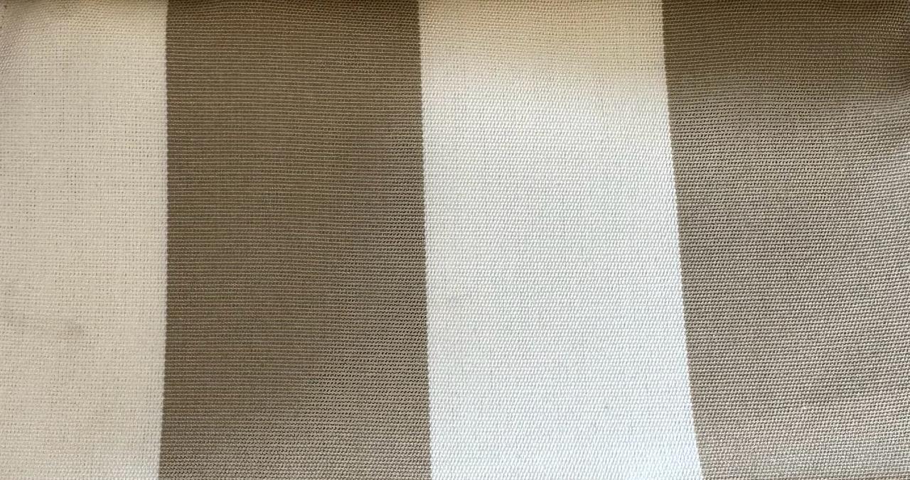 Outdoor Striped Design col.white/beige (single width)