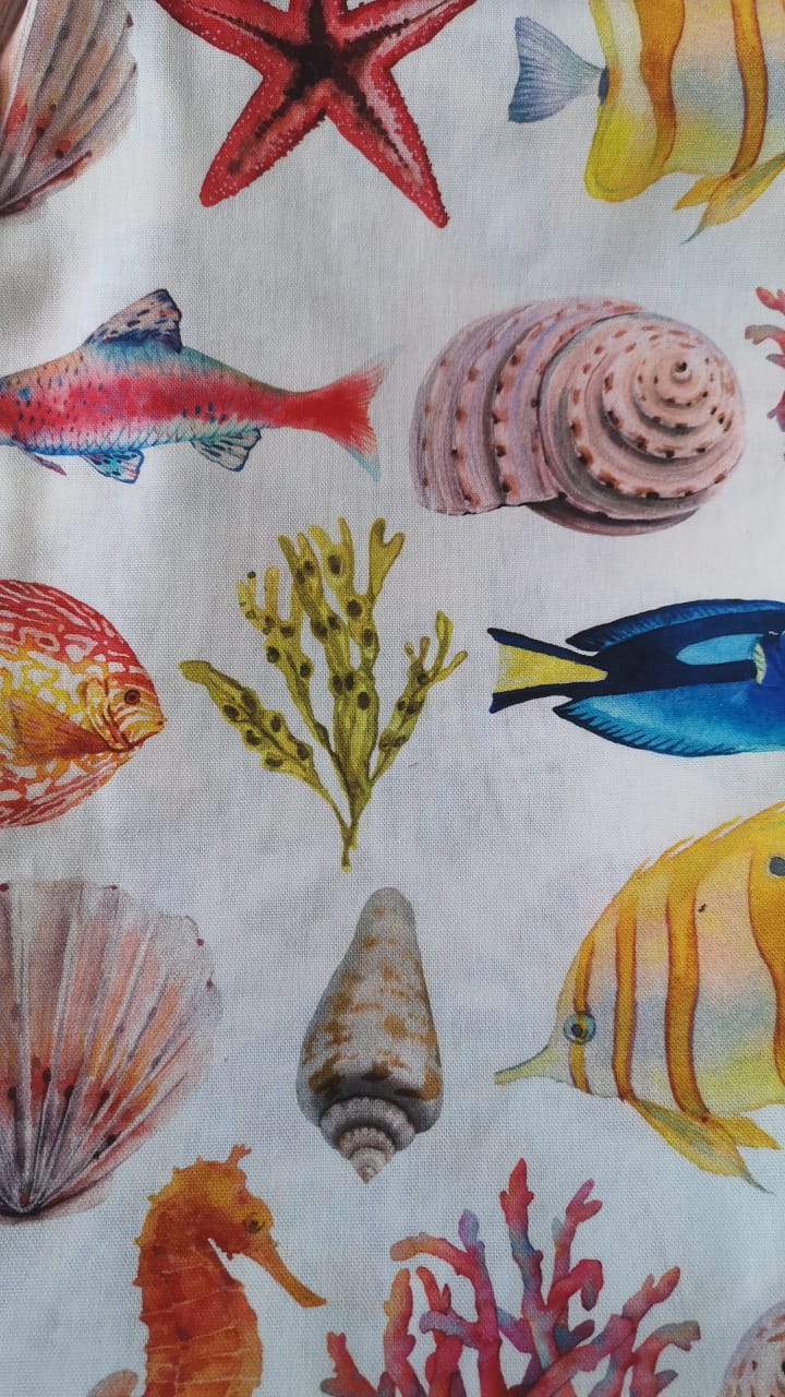 Fabric design col. multicolor (double width)