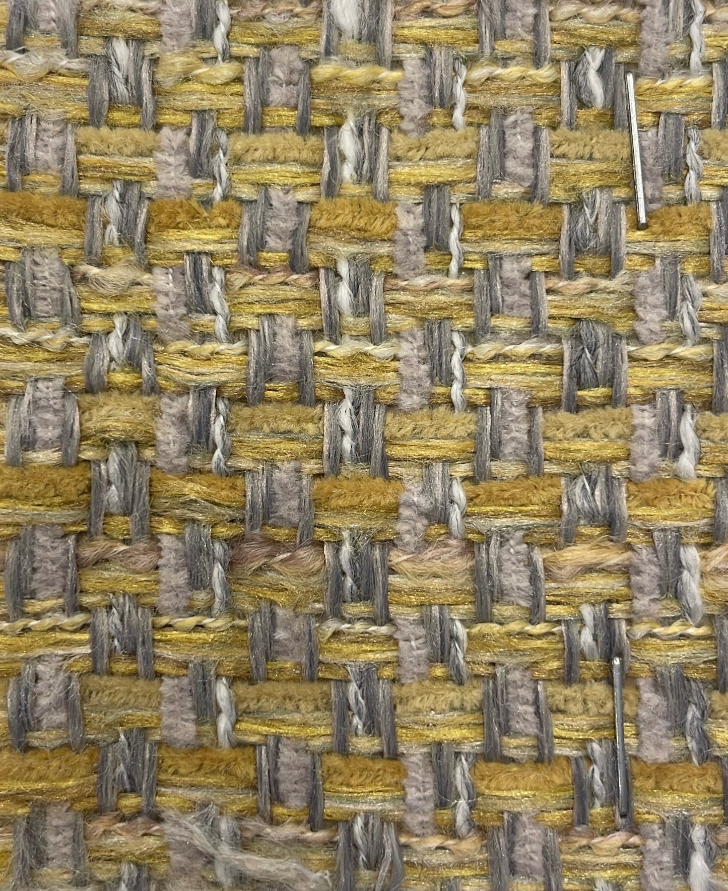 Fabric design col. grey and mustard(single width)