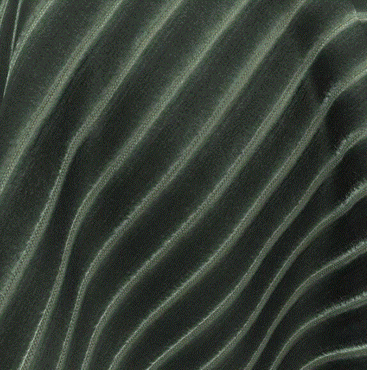 (FR) Fabric velvet striped design col. green ( FiberGuard) (single width)