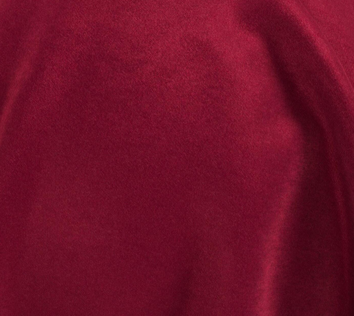 (FR)Fabric velvet shiny plain col. red bordeaux (single width)