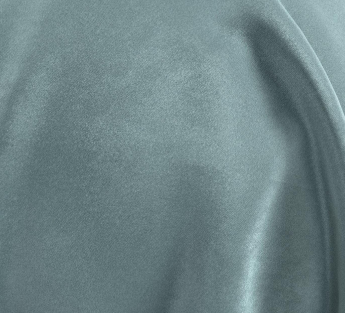 (FR)Fabric velvet shiny plain col. blue (single width)