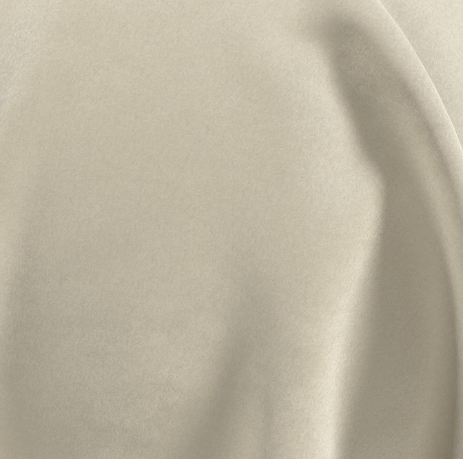 (FR)Fabric velvet shiny plain col. greige (single width)