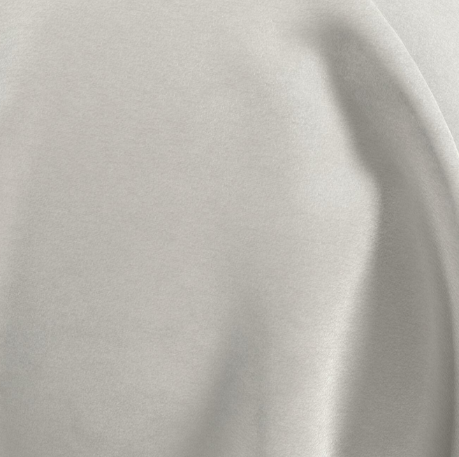 (FR)Fabric velvet shiny plain col. off_white (single width)