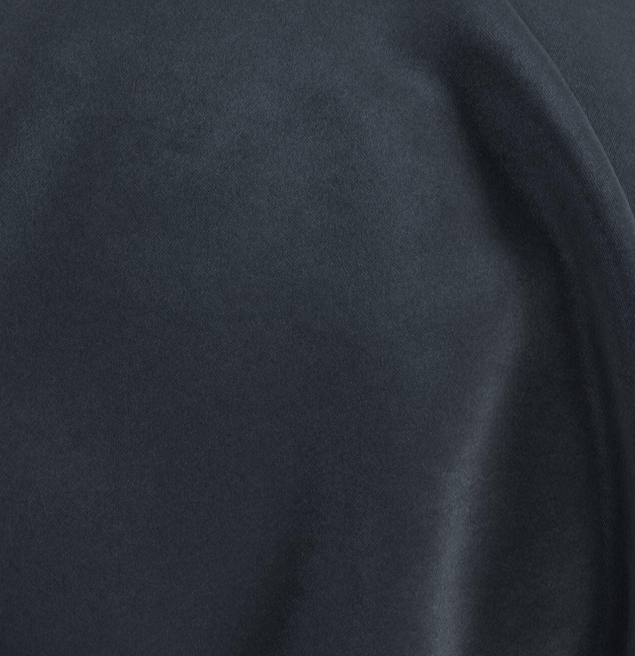 (FR)Fabric velvet shiny plain col. black(single width)