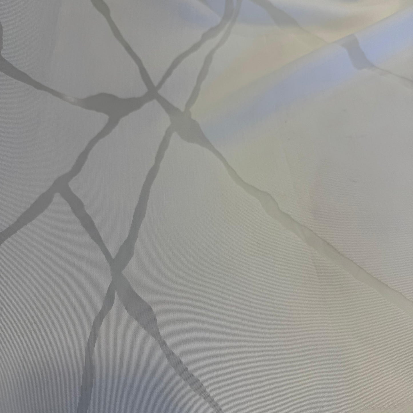 Sheer plants design col. white (double width)
