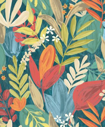 Fabric printed design col.multicolor (single width)