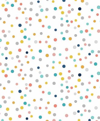 Fabric dots design col.multicolor (single width)