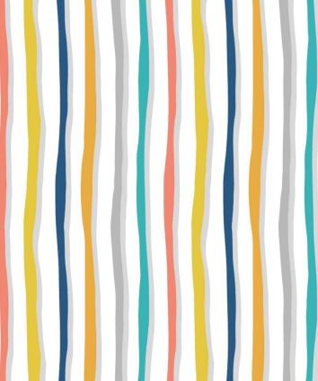 Fabric striped design col. multicolor (single width)