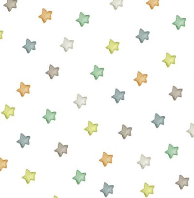 Sheer stars design col. multicolor (double width)