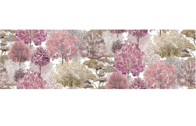 Fabric forest design col. pink (single width)