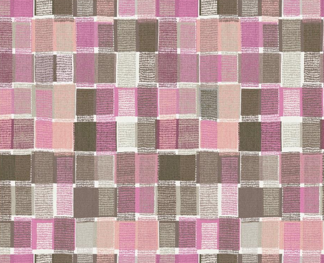 Fabric square design col. pink (single width)