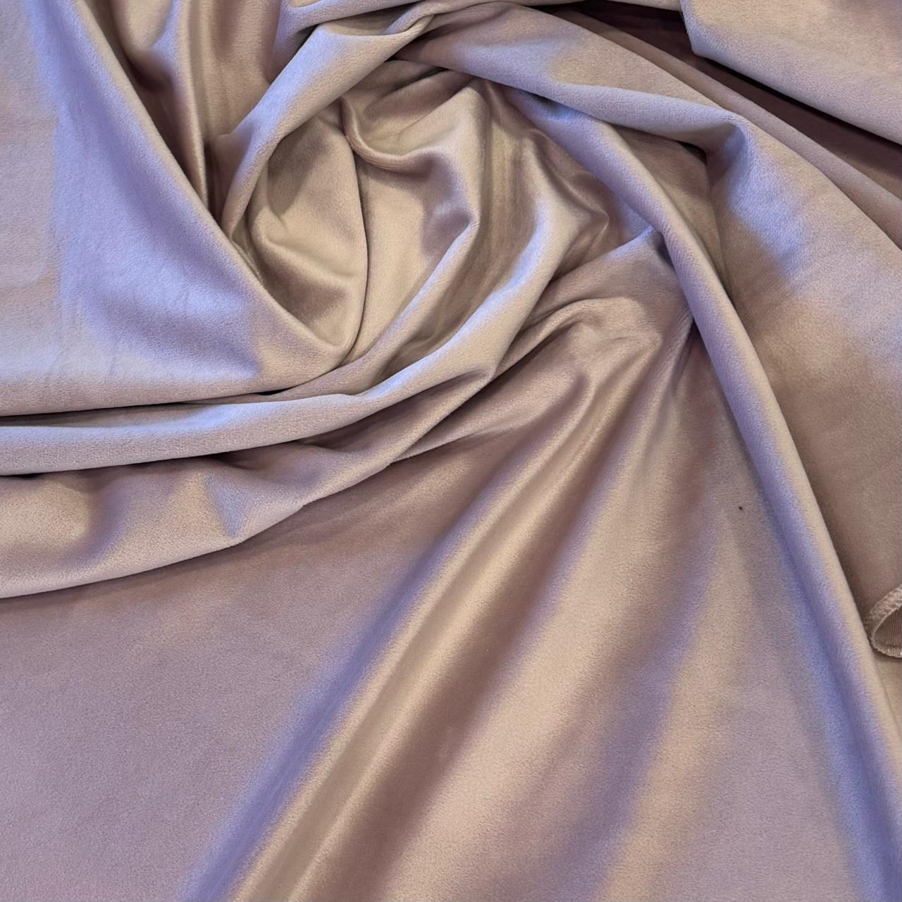 Fabric velvet plain col. light pink ( double width)