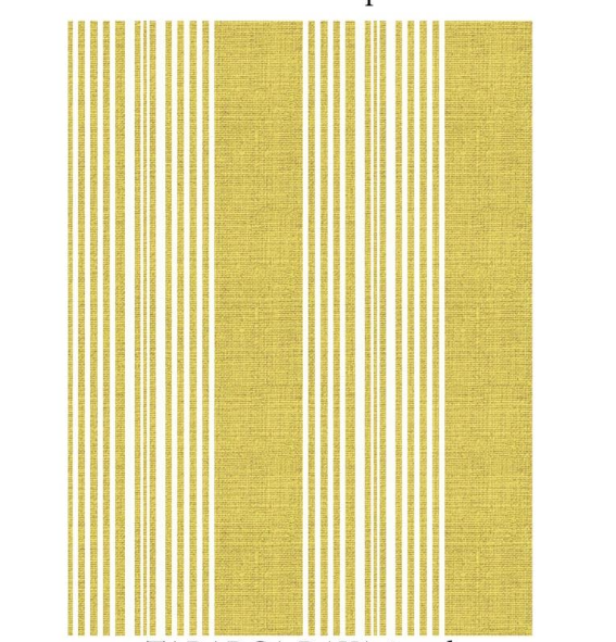 Outdoor fabric striped design col. yellow (single width)