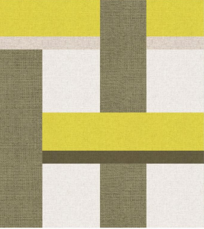 Fabric rectangle design col. beige/yellow (single width)