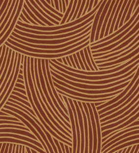 Fabric abstract design col. red (single width)