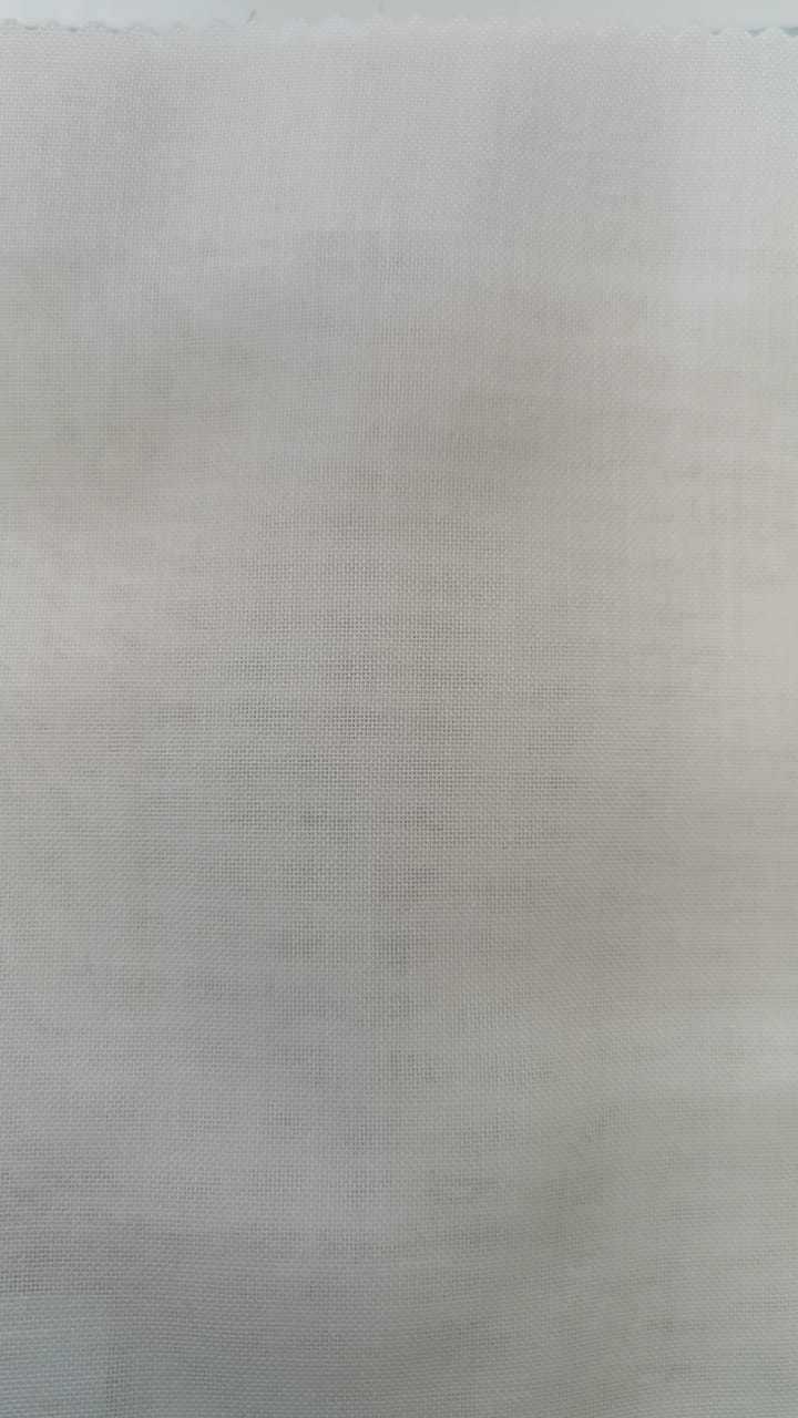 Sheer plain col. off white (double width)