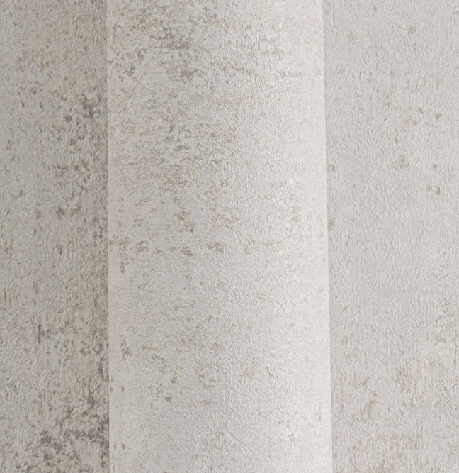 Wallpaper decorative plain col. white/grey