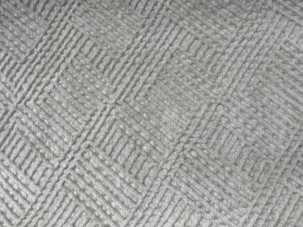 Velvet geometric modern design col.beige (single width)