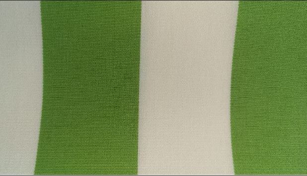 Outdoor striped design col. white/green (single width)