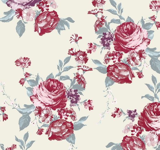 Fabric design col. multicolor ( double width)