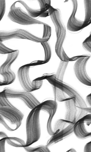 Fabric abstract design col. black/white (single width)