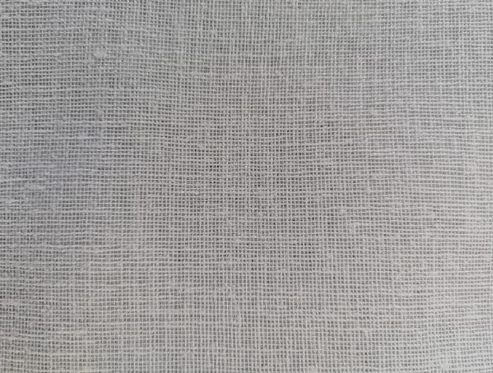 Fabric plain sheer col. white ( double width)