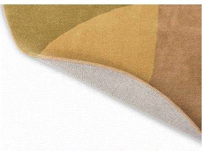 Carpet oval design col. beige/green/grey