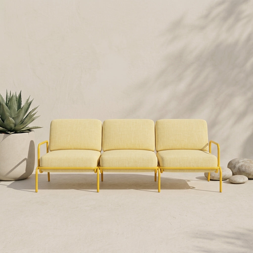 SKAFF - OUTDOOR METAL THREE SEATS-