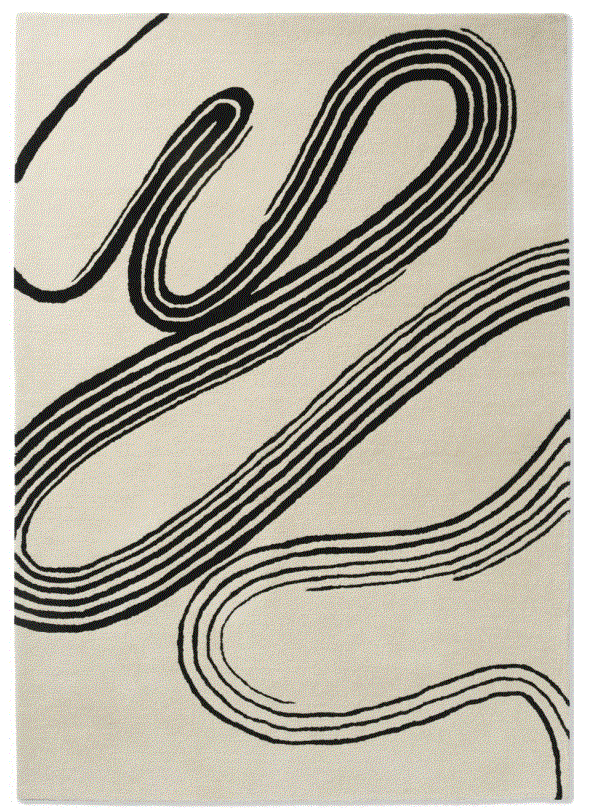 Carpet design col. beige/black
