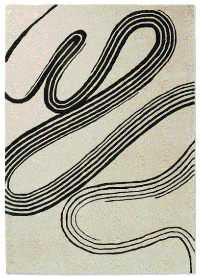 Carpet design col. beige/black