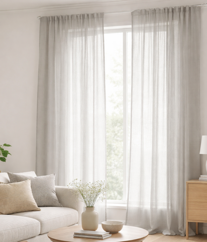 Sheer col. grey ( double width)