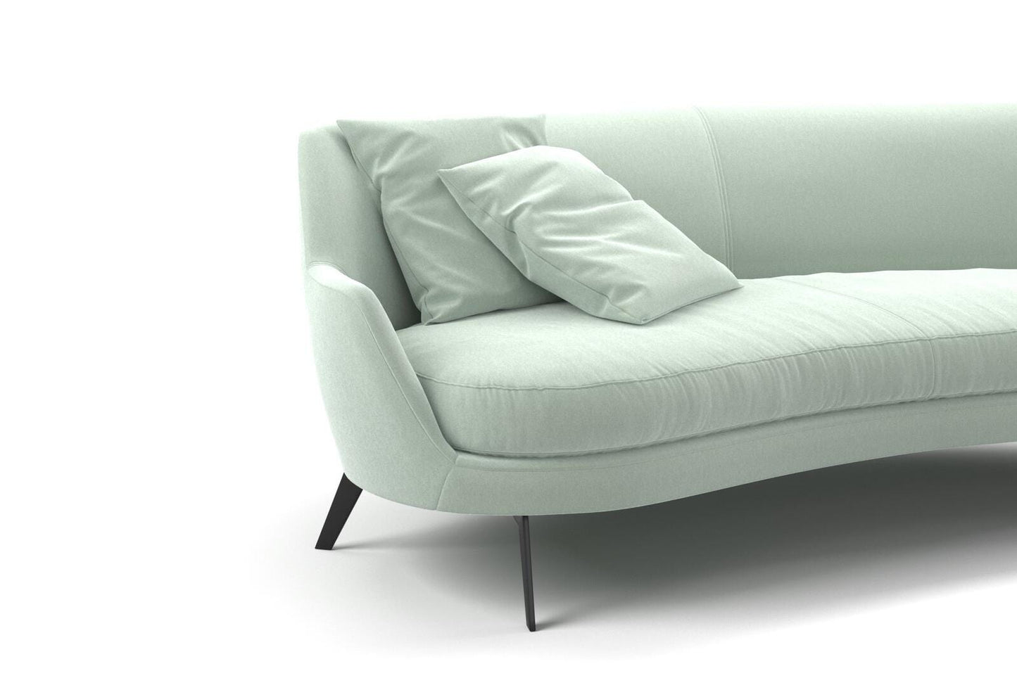 (FR) Plain Velvet col.light green (Fibreguard) (single width)