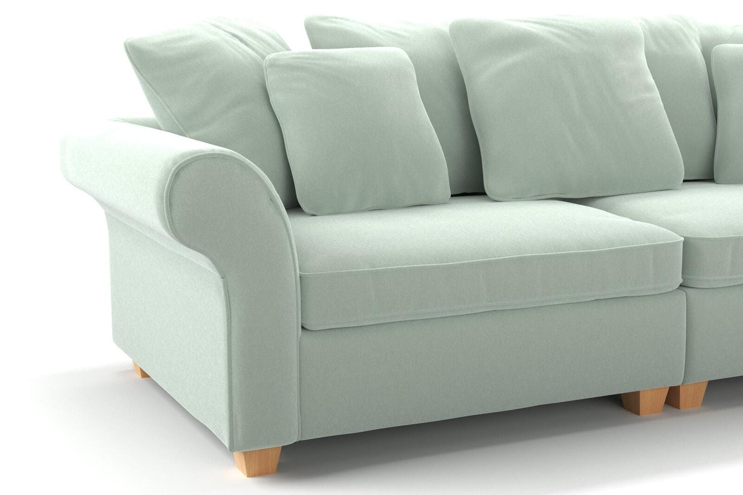 (FR) Plain Velvet col.light green (Fibreguard) (single width)