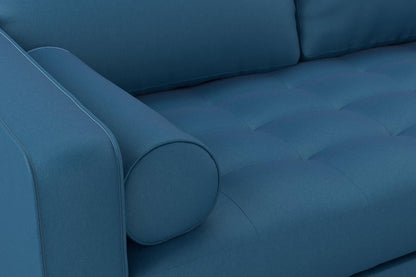 (FR) Plain Velvet col.dark Blue (Fibreguard) (single width)