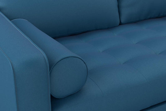 (FR) Plain Velvet col.dark Blue (Fibreguard) (single width)