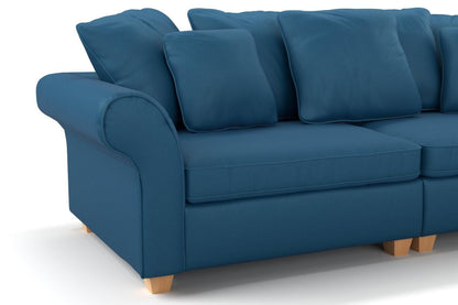 (FR) Plain Velvet col.dark Blue (Fibreguard) (single width)
