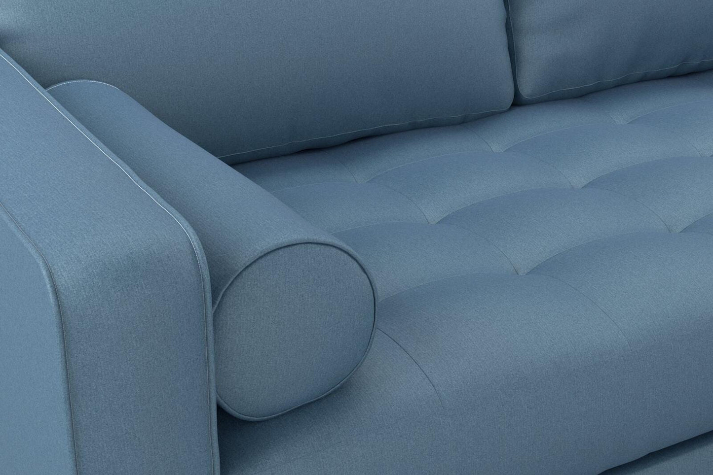 (FR) Plain Velvet col.blue (Fibreguard) (single width)