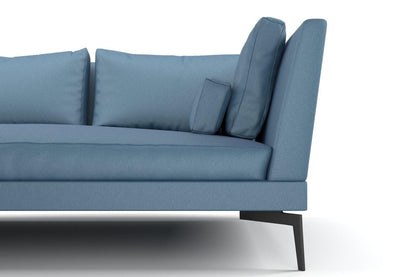 (FR) Plain Velvet col.blue (Fibreguard) (single width)